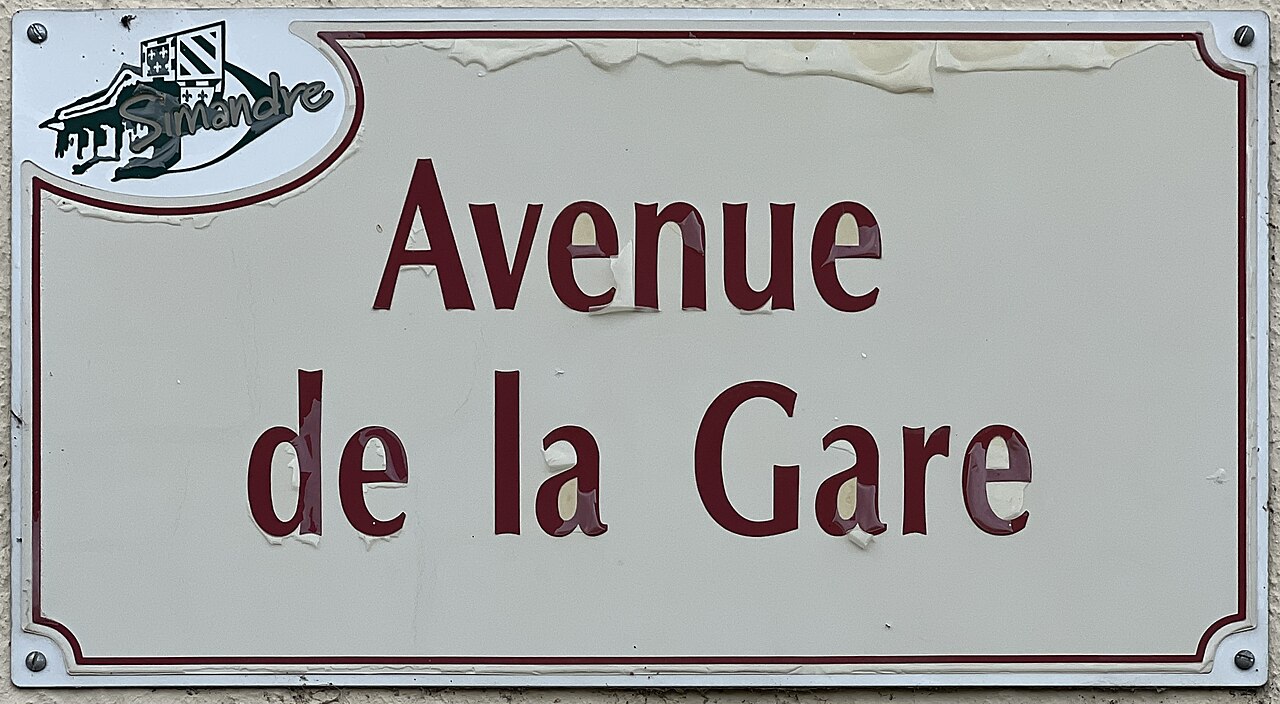Plaque Avenue Gare - Simandre (FR71) - 2022-10-27 - 1