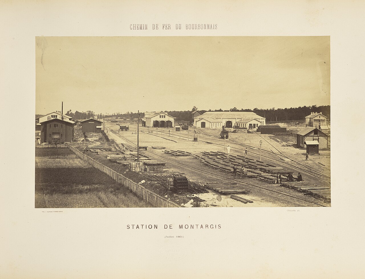Chemin de Fer du Bourbonnais. Moret-Nevers-Vichy. 1860 - 1863. - 07 - Station de Montargis